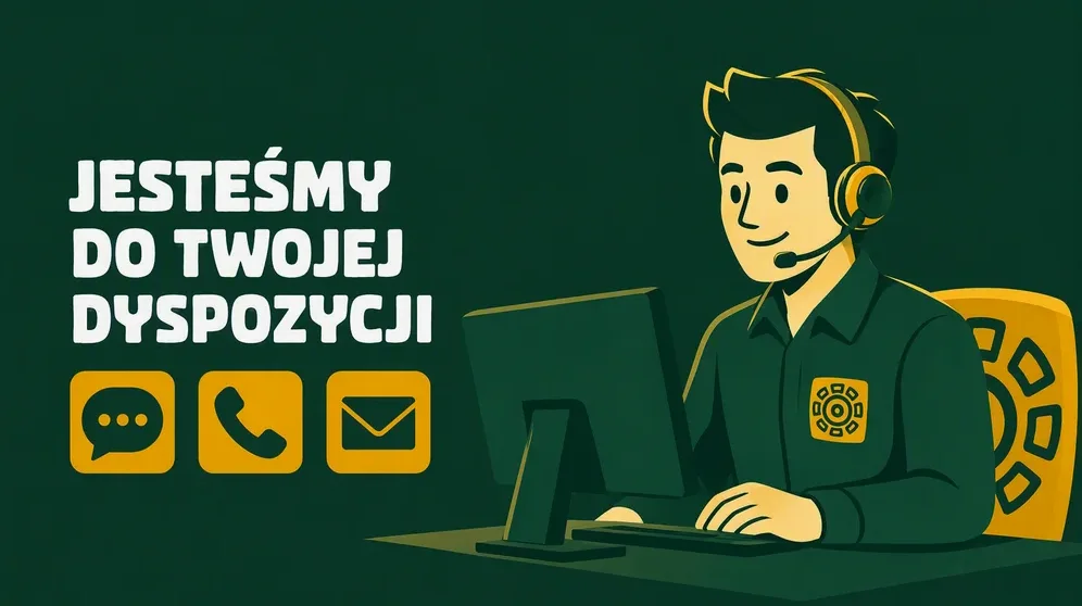 agent czatu na żywo przy komputerze