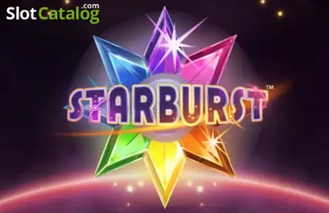 Starburst, kolorowe klejnoty na czarnym tle